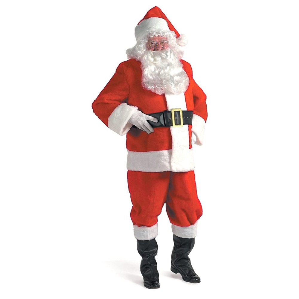 Santa Claus Deluxe Red Suit Costume Set